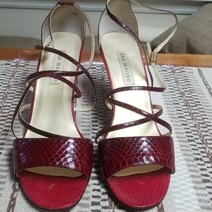 Ann Marino Red leather sandals